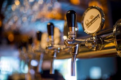 Beer dispenser in one of the 10 must-visit breweries in Austin.