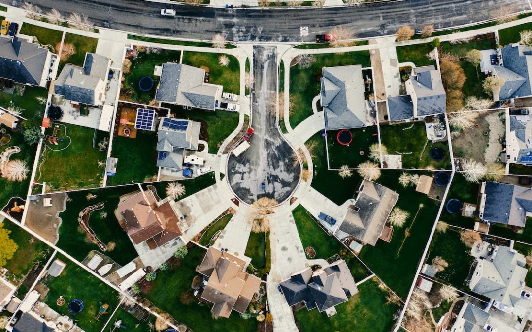 a huge neighborhood viewed from above